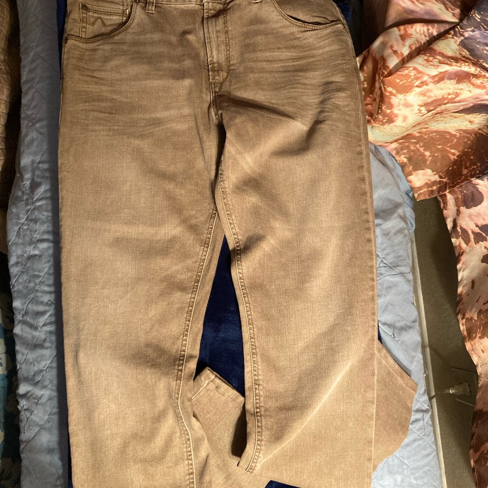 Alberto Stone Modern Fit Coloured Denim Jeans Beige Men’s size 34x34 Brand New
